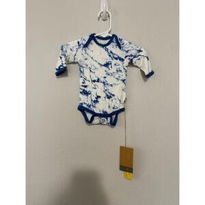 Kyte baby sapphire marble long sleeve bodysuit newborn NWT